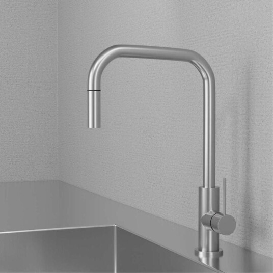 Primy Steel Accent Square Kjøkkenbatteri Uten avstengning, Rustfritt stål Primy Steel Accent Square Kjøkkenbatteri Uten avstengning, Rustfritt stål