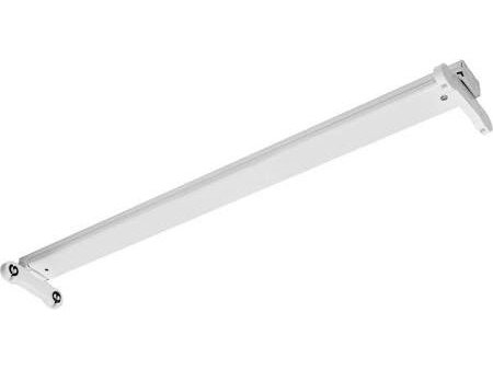 Gtv Osl Slim Lysrørarmatur 2X120w T8 Led G13 Ac230v Ip20 Med Ledninger For Led-Lysrør, Utenpåliggende Hvit (Os-Osl2120s-00)