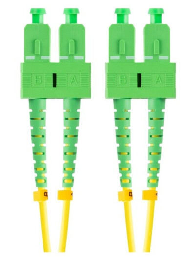 Lanberg - Koblingskabel - Sc/Apc-Enkeltmodus (Hann) Til Sc/Apc-Enkeltmodus (Hann) - 15 M - 3 Mm - Fiberoptisk - Dupleks - 9 / 125 Micron - G.657.A1 - Halogenfri - Gul - For P/N: Fp-Scap-Se11-0020-Ye Fp-Scap-Ss11-0020-Ye Fp-Scap-Ss21-1202-Mc
