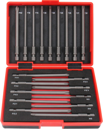 Tecos T-B019 100 mm Bitssett med 19 Deler for Skrutrekker Tecos T-B019 100 mm Bitssett med 19 Deler for Skrutrekker