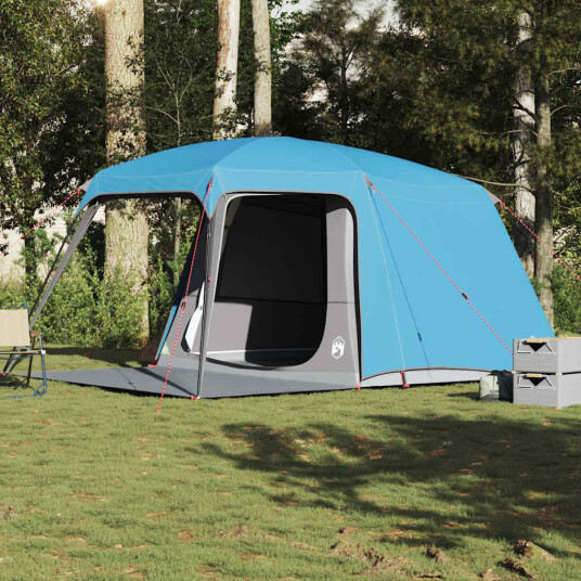 Campingtelt med verandakuppel 5 personer blå vanntett Campingtelt med verandakuppel 5 personer blå vanntett