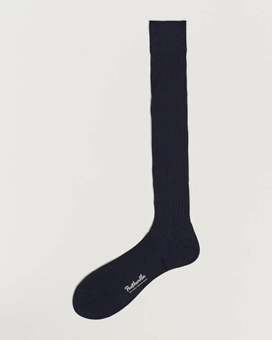 Pantherella Vale Cotton Long Socks Navy