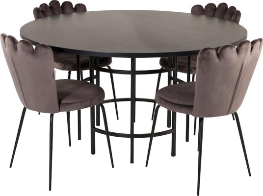 Spisegruppe furniture/fashion Copenhagen med 4 Grå Limhamn Light Stoler Spisegruppe furniture/fashion Copenhagen med 4 Grå Limhamn Light Stoler