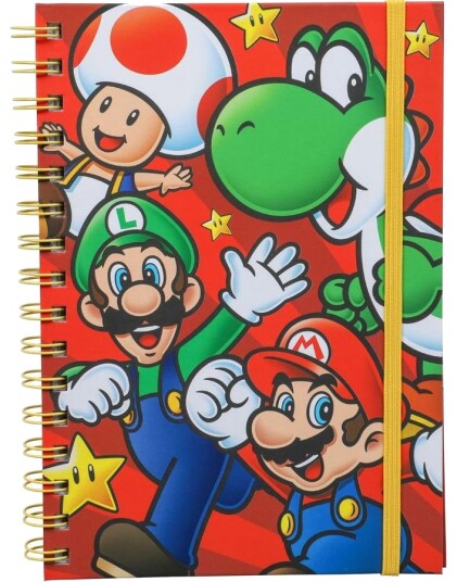 Super Mario med Venner Notatbok Super Mario med Venner Notatbok