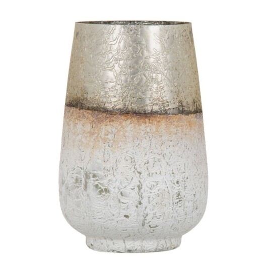 Bigbuy Home Vase Krystall Gyllen Hvit 17 X 17 X 25 Cm