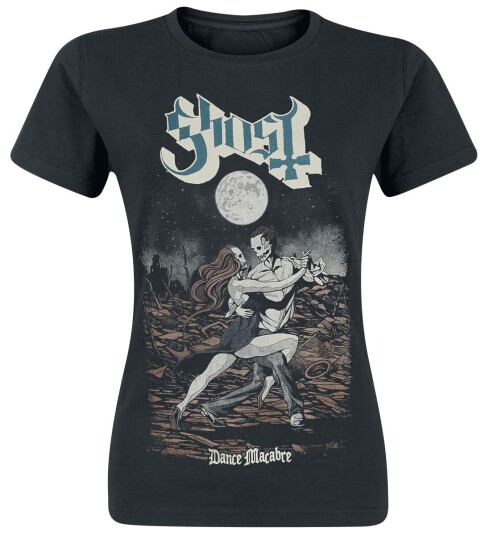 Ghost T-skjorte Dance Macabre S til XXL Damer svart