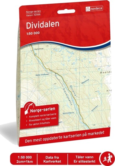 Ugland IT Nordeca Dividalen Norge-serien 1:50 000 Turkart