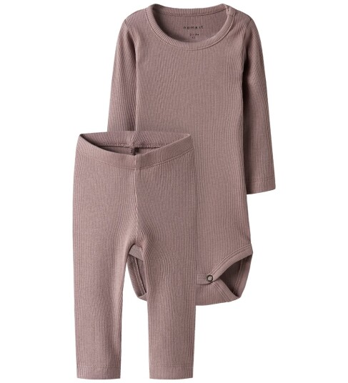 Name It Body og Leggings Sett 74 Rosa Deauville Mauve