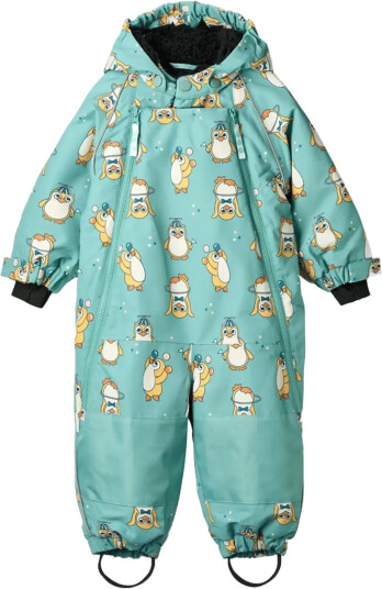 Småfolk Snowsuit For Toddlers With Penguins Blue 92 98