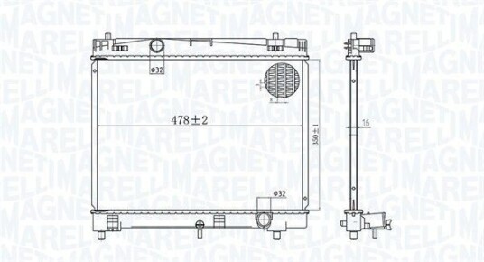 Radiator MAGNETI MARELLI 350213167600