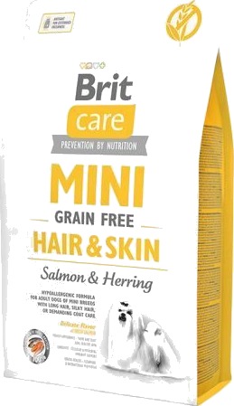 Brit Care Mini Grain Free Hundefôr med Laks og Sild for Hud & Pels 2 kg
