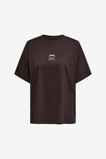 Only T skjorte onlVivvi Life S/S Lovely Top Jrs NO Brun