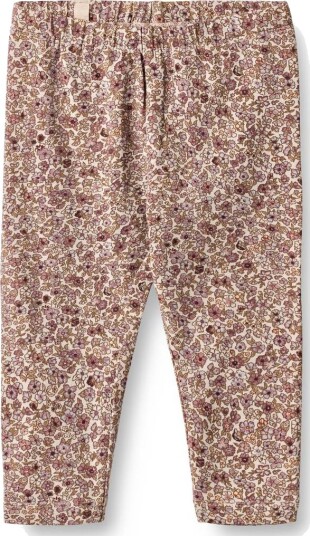 Wheat Jersey Leggings Jules Grey Rose Flowers (74 / 9 mnd)