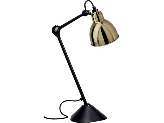 Lampe Gras 205 Bordlampe Svart/Messing Arbeidsrom / kontor Svart