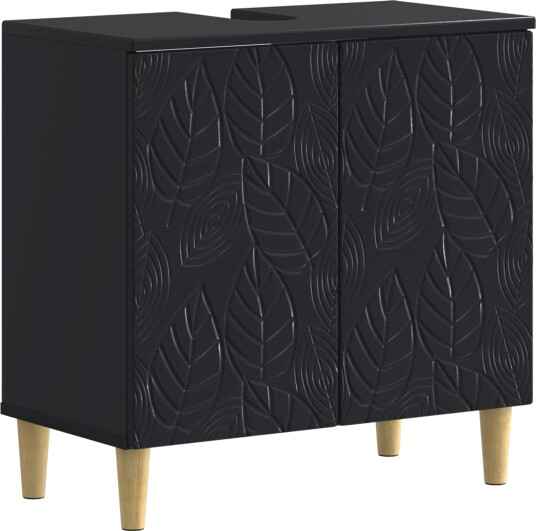 vidaXL Baderomsvaskeskap DELFT Svart 59,5 x 31,5 x 59 cm