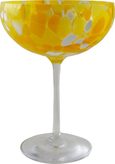 Magnor Swirl champagneglass 22 cl, gul