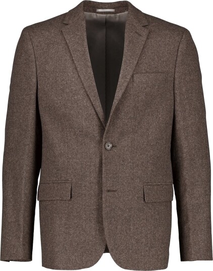 Lindbergh Flannel Wool Blend Blazer BROWN MEL 46