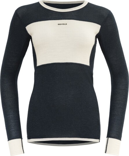Devold Wool Mesh 190 Shirt Dame Ink/Offwhite L Devold Wool Mesh 190 Shirt Dame Ink/Offwhite L
