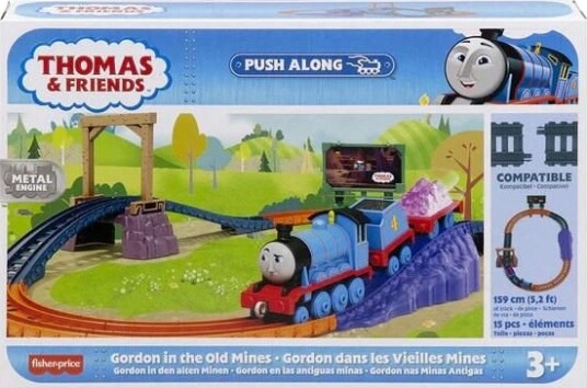 Thomas & Friends Gordon I De Gamle Gruvene Push-Along Togbanesett 15 Deler Fra 3 År