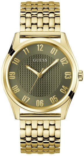 Guess Herreklokke GW0895G2 Dress Grønn/Gulltonet stål Ø42 mm
