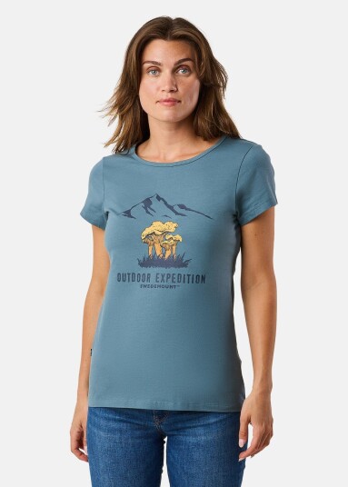 Swedemount Forest Tee W Sage Green Chantarelle 34 T-Shirts