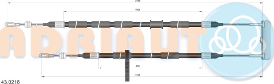 Tautrekk, håndbremse ADRIAUTO 43.0216