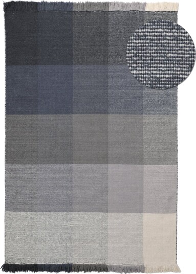Ullteppe Chaves blå/grå/hvit Størrelse: 200 x 290 cm
