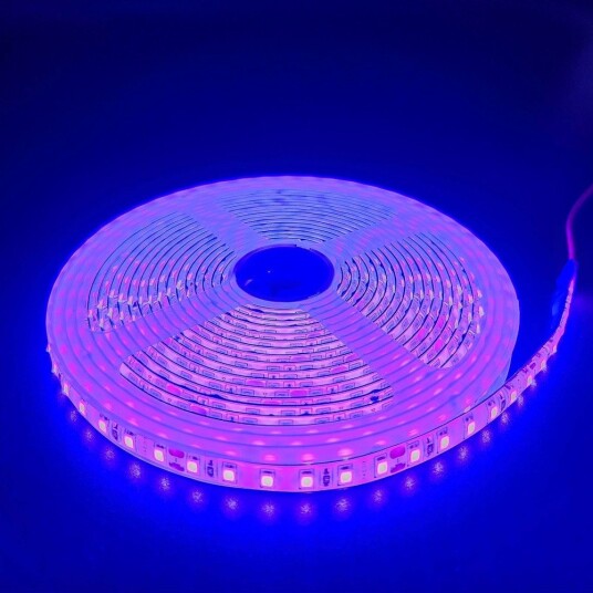 5m 10W/m Lilla LED strip 24V DC IP65 120 LED pr. meter Kulør : Lilla 5m 10W/m Lilla LED strip 24V DC IP65 120 LED pr. meter Kulør : Lilla