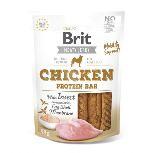 Brit Care Meaty Jerky Proteinbar Chicken Insect 80 G