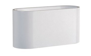 LED hvit oval vegglamper - Med G9 fatning, IP20 innendørs, 230V, uten lyskilde - Farge på huset : Hvit