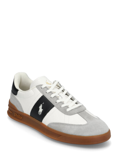 Polo Ralph Lauren Heritage Aera Leather-Suede Sneaker - White - 42.5 Polo Ralph Lauren Heritage Aera Leather-Suede Sneaker - White - 42.5