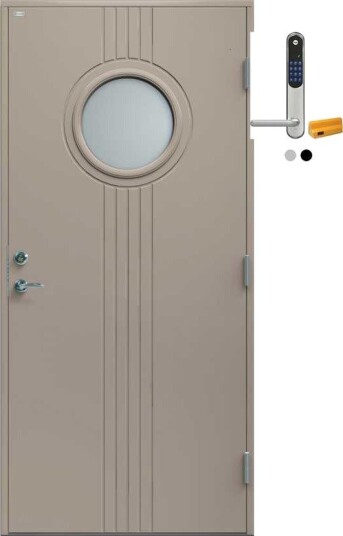 Ytterdør Diplomat Bettina Klart Glass med Yale Doorman Classic Home