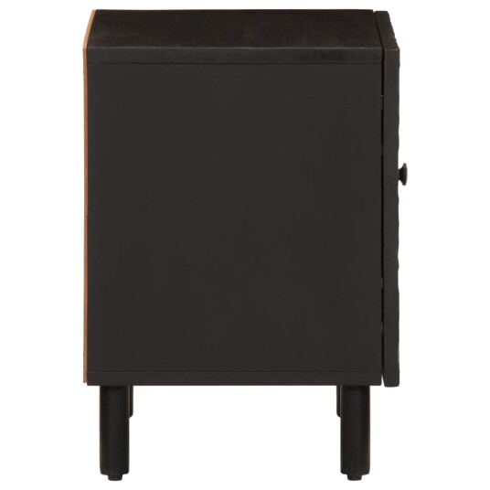 Nattbord 2 stk svart 40x33x46 cm heltre mango 8720845422349