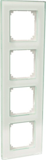 Schneider Electric Exxact Solid Kombinasjonsramme 4-roms, glass Hvit, Strømbrytere & vegguttak