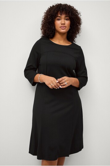 Zizzi Kjole Jwinola 3/4 Knee Dress Svart Zizzi Kjole Jwinola 3/4 Knee Dress Svart