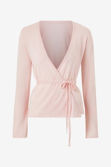 Esperance - Kardigan Gun Ana Merino Wrap Waist - Rosa Esperance - Kardigan Gun Ana Merino Wrap Waist - Rosa