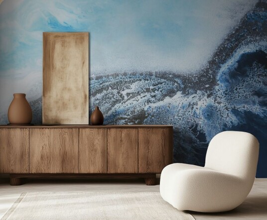 Tapet Havbølger Design Tapet Havbølger Design