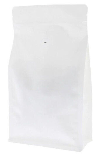250g Flat Bottom Coffee Pouch with Zip Seal - Matte White 250g Flat Bottom Coffee Pouch with Zip Seal - Matte White