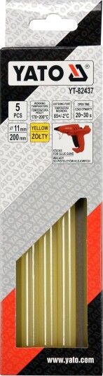 Yato Limstifter 11 Mm X 200 Mm Gul 5 Stk. Yt-82437