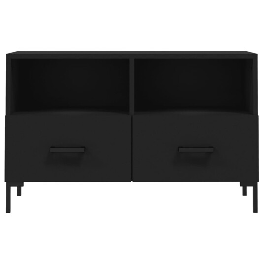 vidaXL TV-benk svart 80x36x50 cm konstruert tre 8720845426422
