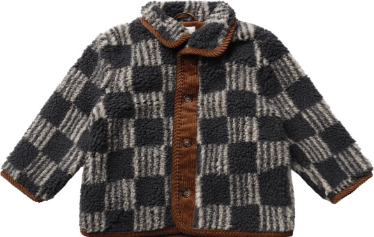 Bobo Choses Almost Moiré All Over Sheepskin Jacket Grey 86