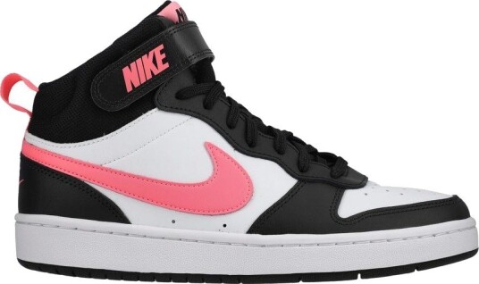 Nike Sneaker Court Borough Mid 2   Svart/rosa/hvit Barn størrelse 40