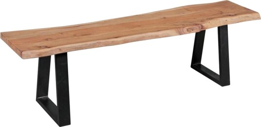 Spisestuebenk Wohnling Heltre tre kant med metallben landstil Uten ryggstøtte 160 cm   Uten ryggstøtte 160 cm