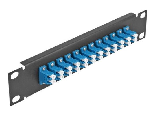 Delock - Koblingspanel - Rackmonterbar - Lc Sm X 12 - Svart Blå - 1U - 10"