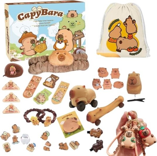 Capybara Julekalender 2025   24 dagers Julekalender   31 Dyrefigurer   Jule nedtellingleker   Klem serie   Gaver til barn og voksne