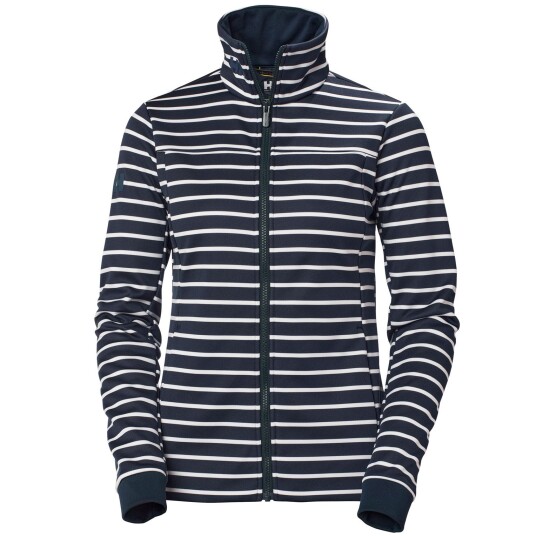 Helly Hansen Dame Crew Smooth Slickface Fleece Jakke MarineBlå S MarineblåS