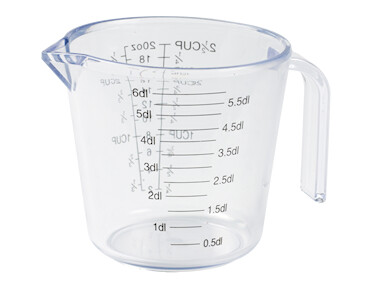 Målebeger 600 ml klar Funktion