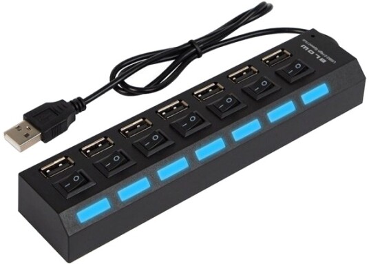 86-073# Usb Splitter Wt.A-7Xgn.A Hub-06 Svart