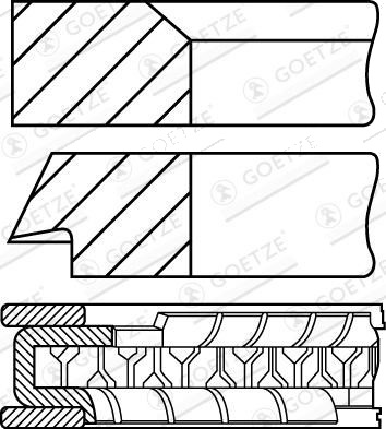 GOETZE ENGINE 08-154608-10 Stempelringsett