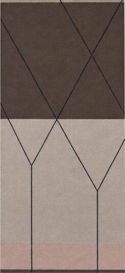 Mette Ditmer Linea gulvteppe 150x70 cm brun